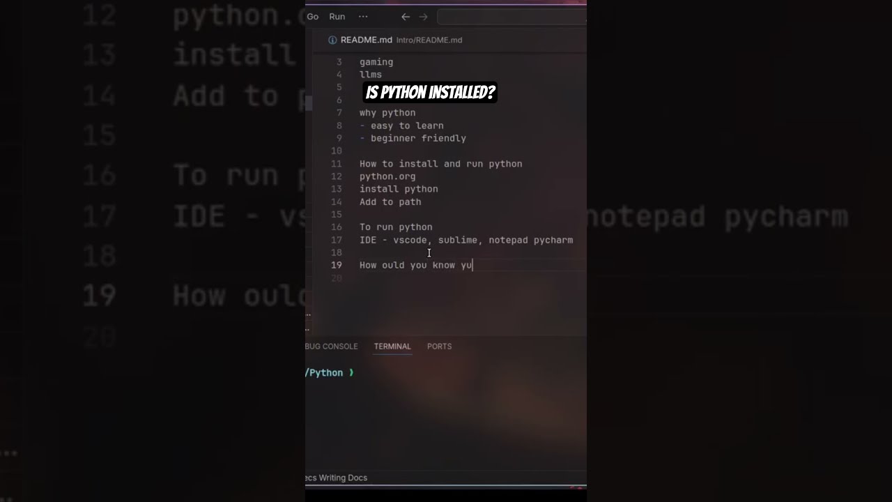 IS Python Installed Correctly On Your Computer Javascript Coding Code Programming