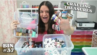 Treasure hunt for craft supplies!🎨 I bought an 80 year-old lady's craft supply collection - Bin 37