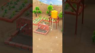 Mini Farm Water Tank Setup 🌱💧 | Amazing Village Farming Idea #Shorts