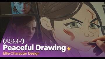 (ASMR) Drawing Ellie| Relaxed Character Design Session