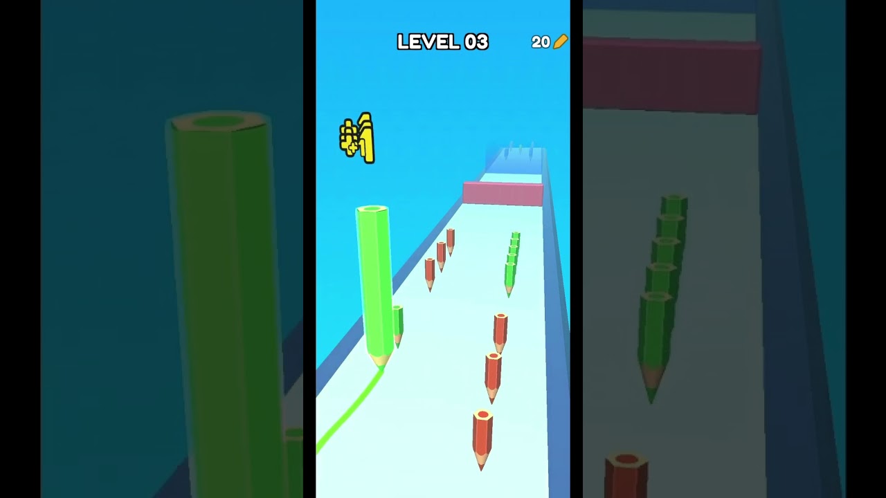 Color pencil run game play level 3