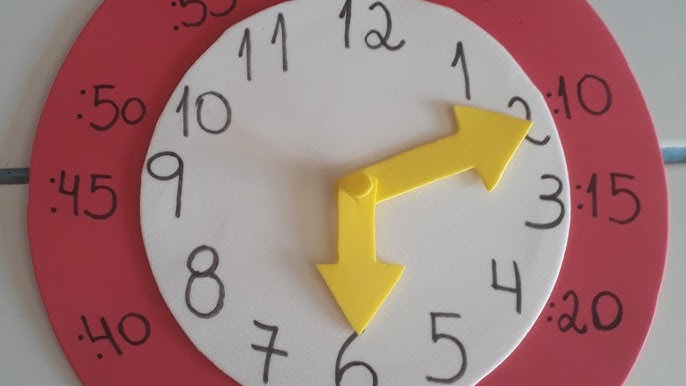Como fazer um Relógio de papel- Como ensinar as horas para