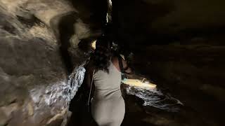 Narrow Passage Through Underground Tunnel at Ruby Falls
