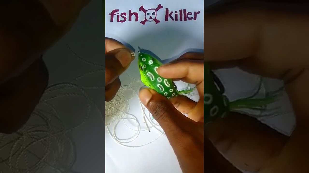 how to tie fishing frogs frog me dhaaga kaise bandhe 💯😃 fishing video