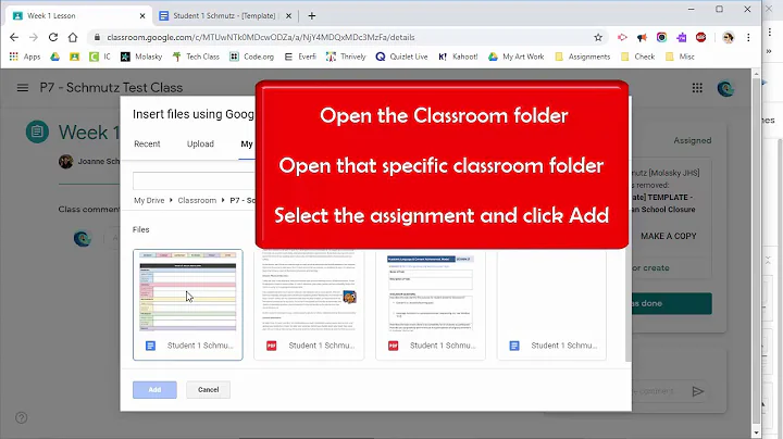 Google Classroom - Add back an assignment you deleted   Student Tutorial