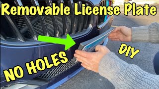 Removable License Plate Bracket DIY - No Hole Drilling