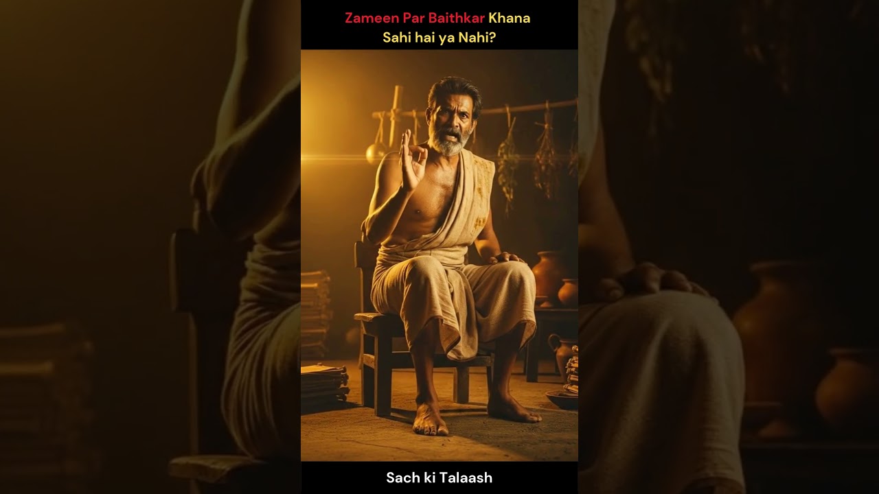 Zameen Par Baithkar Khana Sahi hai ya Nahi? 