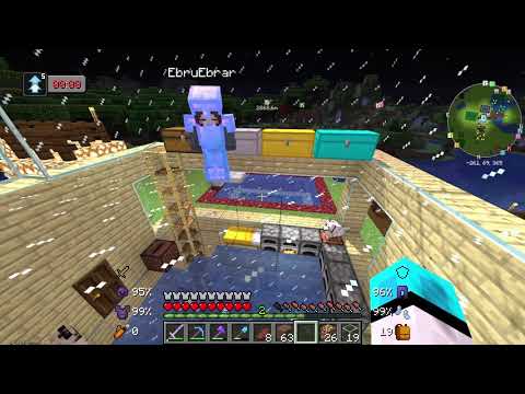 Sezon 11 Minecraft Modlu Survival Bölüm 32 (Ebru) - Evin Terasına Okçu Kulesi Yaptım