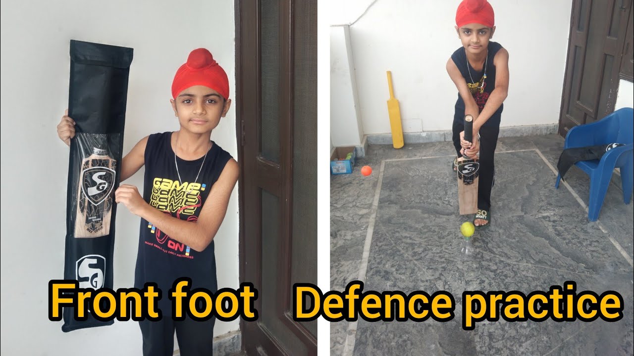 front foot defence practice at home 😜 