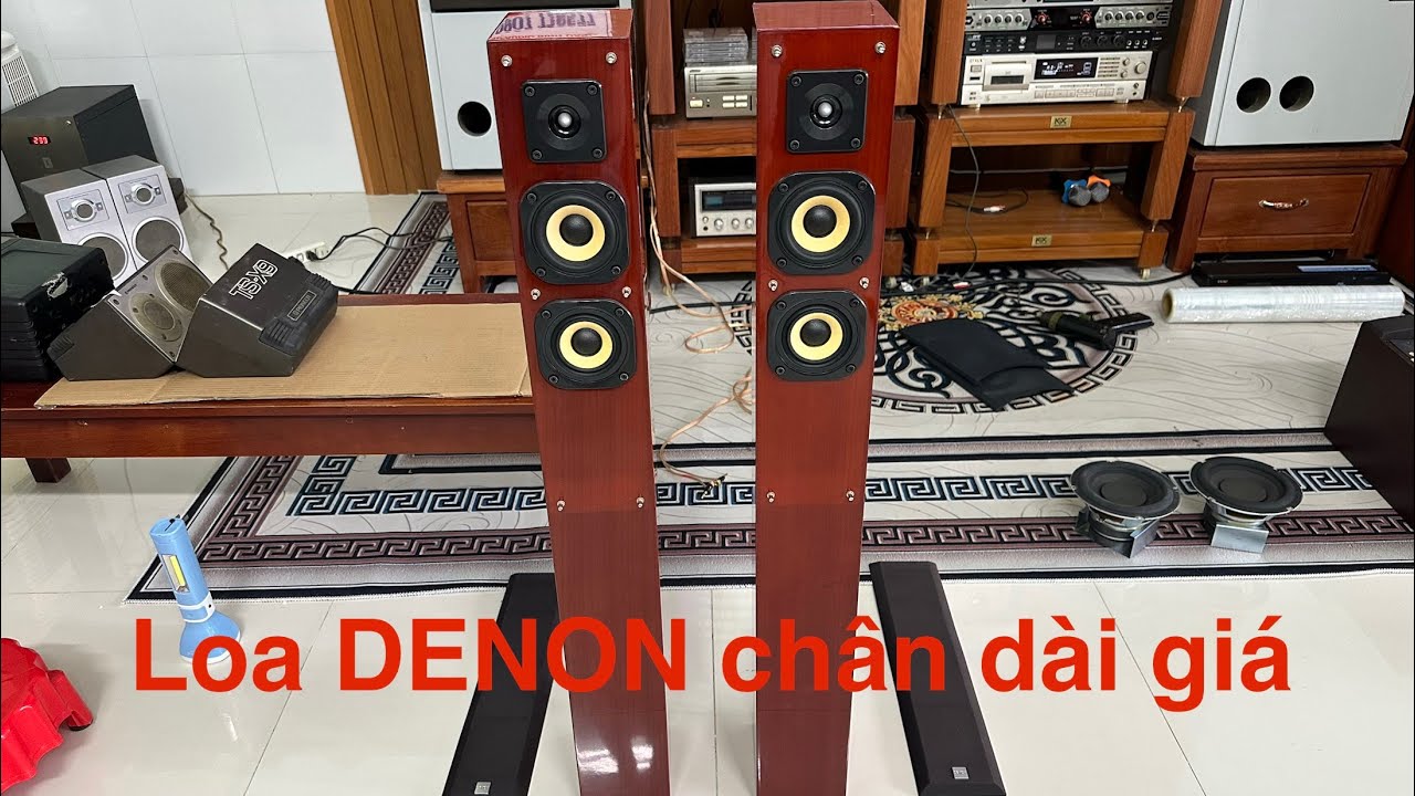 DENON SC-T11XG speakers, beautiful tall stands, surprisingly