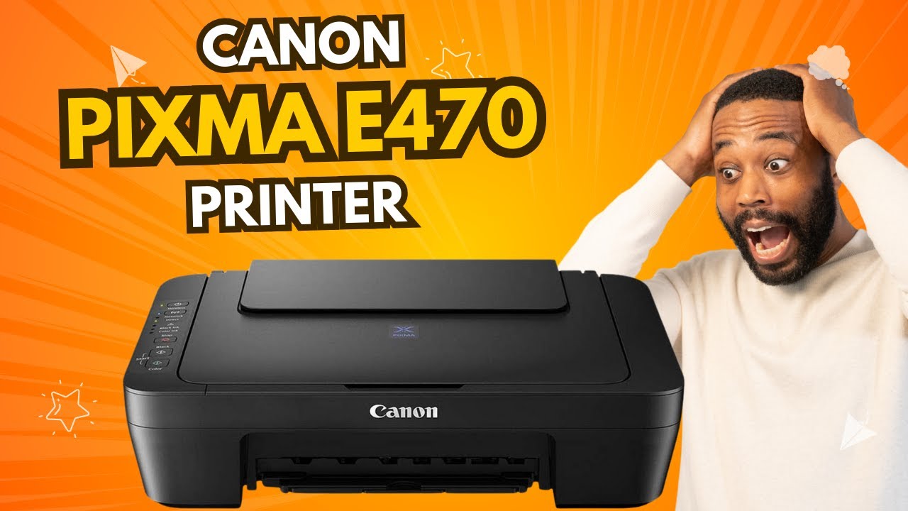 Canon PIXMA E470 All in One (Print, Scan, Copy) WiFi Ink Efficient Colour Printer for Home