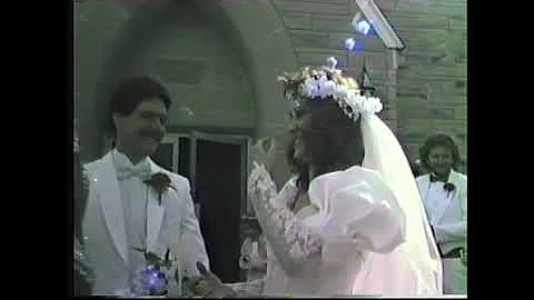 Kathy n Mike Zampardi wedding 1989  Tossing of the...