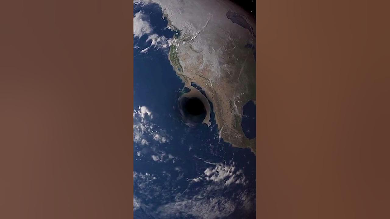 Size comparison between the Earth and a black hole the mass of the Sun. #blackhole #space