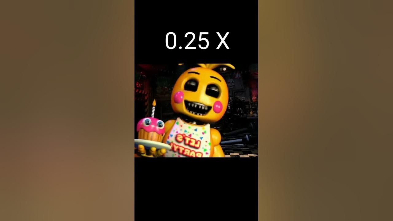 FNaF 2 - Withered Freddy Jumpscare 0.25x - 2x speed 