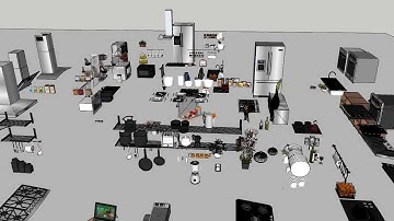Thư viện Sketchup tổng hợp rất nhiều các Thiết bị bếp và đồ trang trí bếp P2