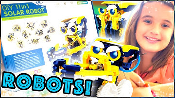 Whimsy unboxes ROBOTS! - the LilKisThk STEM DIY 11-in-1 Solar Robot Kit!