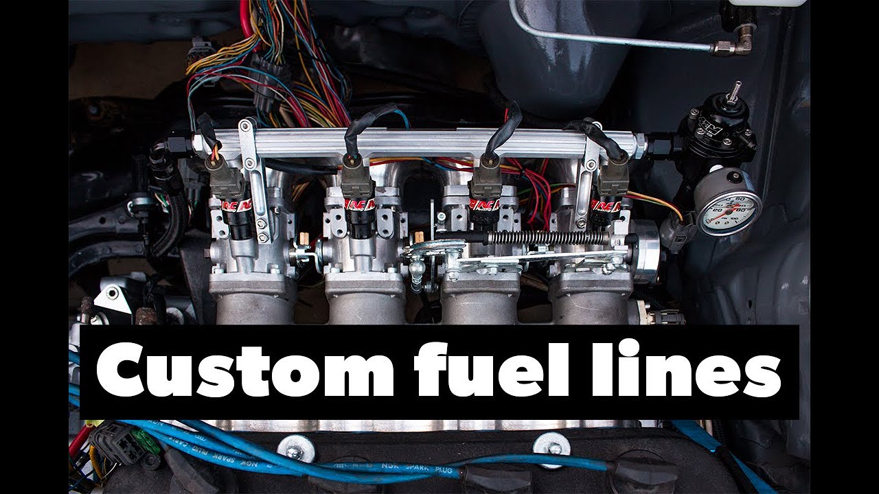 Custom fuel lines Oil filter relocation AN Hoses Track CB7 Build