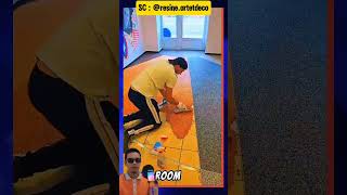 installation of stone resin in the living room #heavycivil #constructionchannel