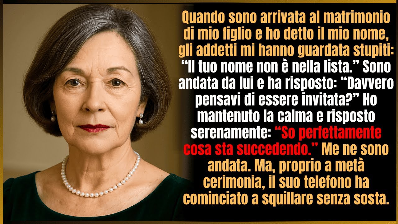 Mi hanno esclusa dalla lista degli invitati al matrimonio di mio figlio… “IL TUO NOME NON C’È”