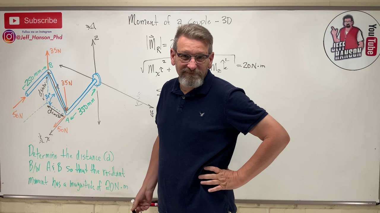 Statics: Lesson 26 - Moment of a Couple in 3D