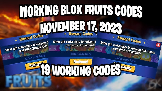 20 CODIGOS DE BLOX FRUITS CODES ROBLOX *NOVIEMBRE 2022* 