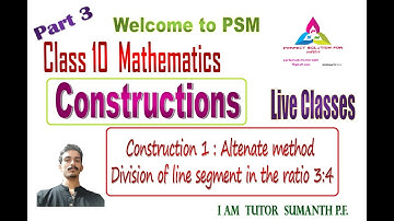 constructions class 10 part 3 | construction 1: Alternate method Division of line segment in Ratio