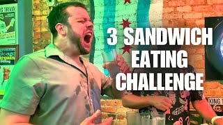 Giant Pitt. Pa inspired sandwich eating challenge! Slower than @Beardmeatsfood @mattstonie​ @PatBertoletti