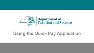 Using the Quick Pay Application