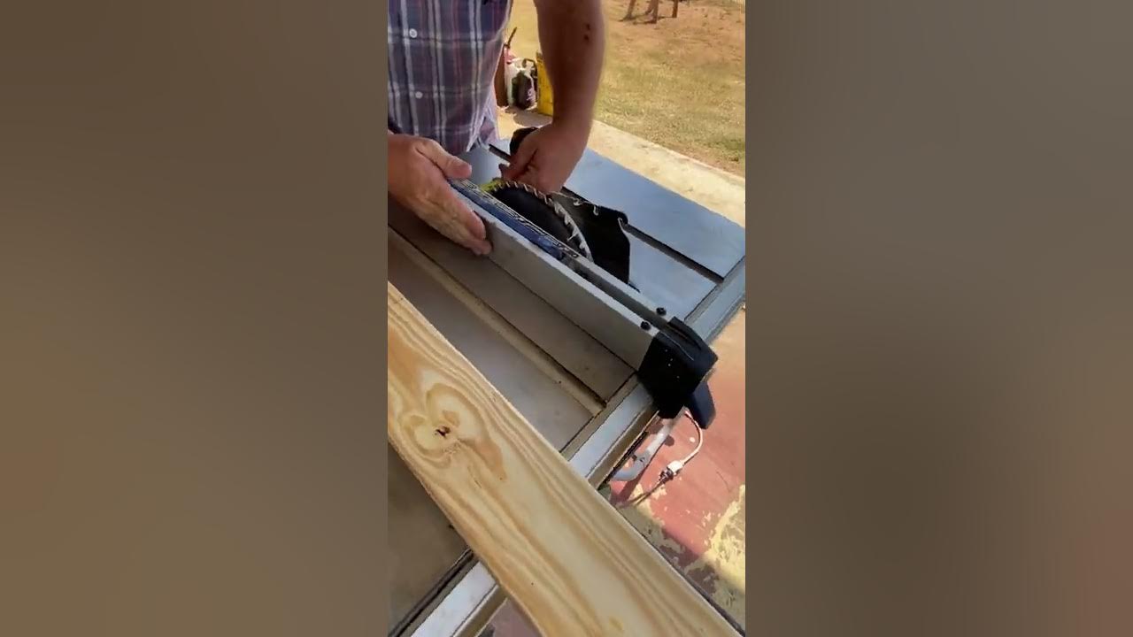 Ripping a 2x4 with a table saw YouTube