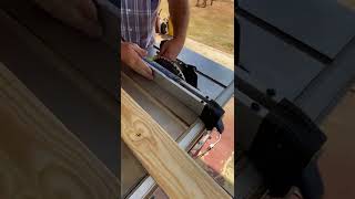 Ripping a 2x4 with a table saw