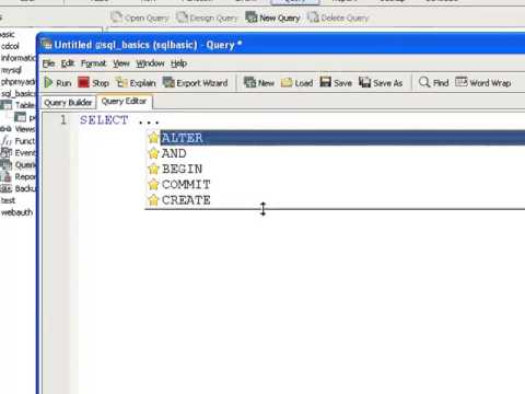 SQL แบบง่ายๆ ตอน sql basics select