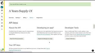 Details Create a MailChimp API Key News