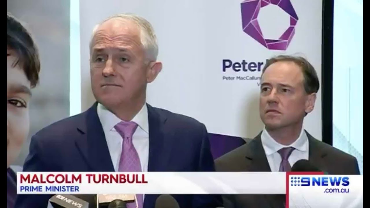 Nine News: PM and Health Minister at Peter Mac