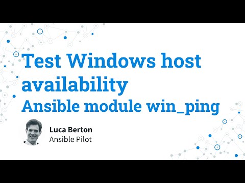 Test Windows host availability - Ansible module win_ping