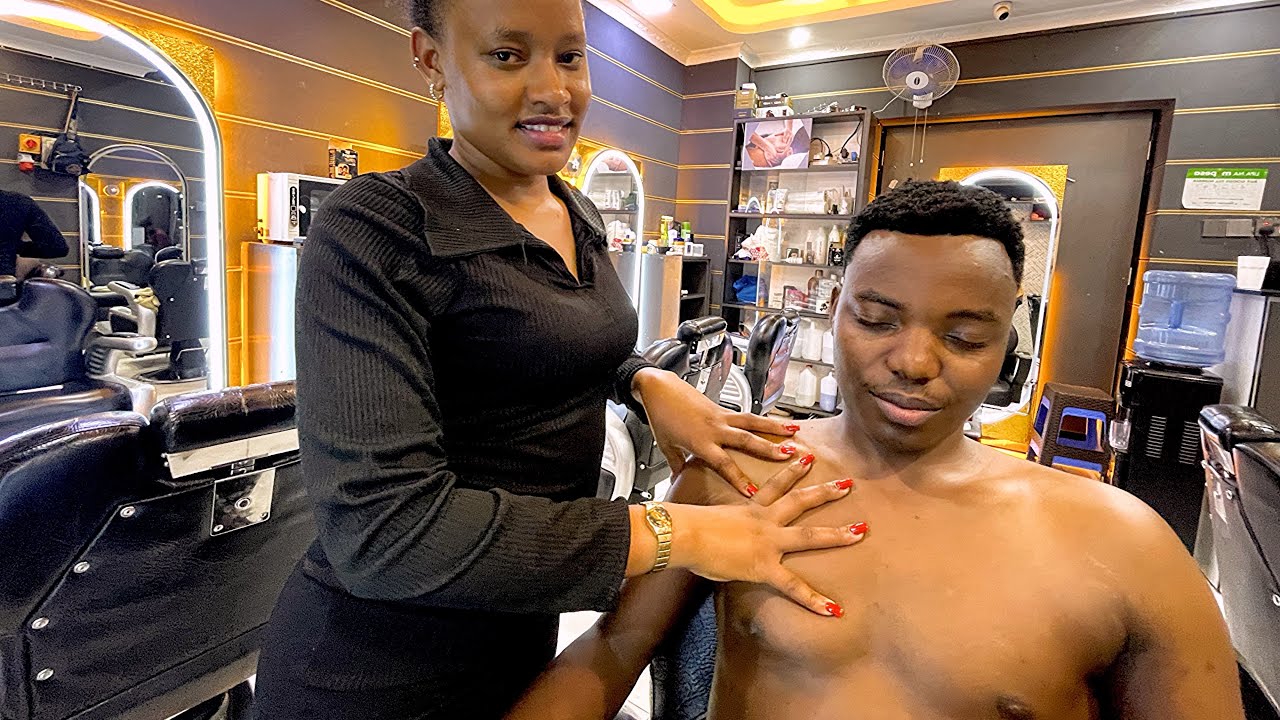 ASMR: Satisfying Deep Tissue Massage & Skincare for Men 🤍 (White Mask & Scalp Treatment)