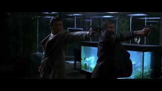 The Dark Knight 2008 Batman Glides Into Laus Office - Batman Vs Lau Fight Scene