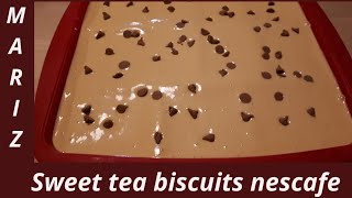 How to make easy sweet tea biscuits nescafe/بسكويت الشاي الحلو نسكافيه