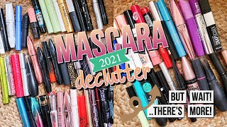 MASSIVE MASCARA COLLECTION \& DECLUTTER 2021!!! | ORGANIZING MY MAKEUP COLLECTION