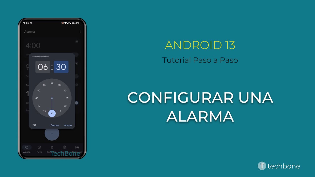 Configurar una Alarma [Android 13] - YouTube