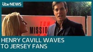 Actor Henry Cavill sends message to Jersey fans at Mission Impossible premiere | ITV News