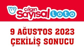 Çılgın Sayısal Loto Çekiliş Sonuçları 9 Ağustos 2023