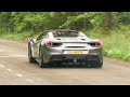 Ferrari 488 Spider with Akrapovic Exhaust - LOUD Accelerations &amp; Downshifts !