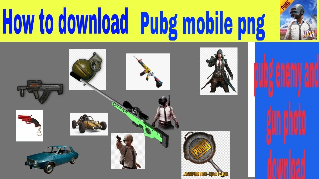 How to download pubg enemy and gun  PNG  pubg photo download kare