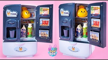 🧊 Mini Fridge Toy Unboxing ASMR | Cute Drinks & Snacks Inside!