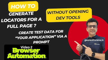 Generate Test Data & Find All Locators Instantly | Automation with Prompts for Testers