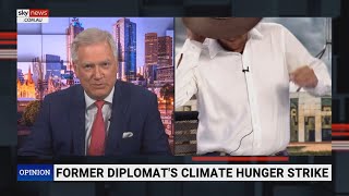 Climate activist on hunger strike storms out of interview with Sky News host