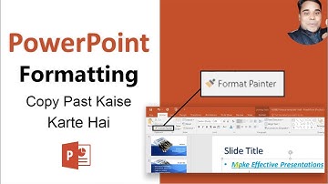PowerPoint Me Format Painter Kaise Use Kare | Powrponit Me Formating Kaise Copy Past Kare