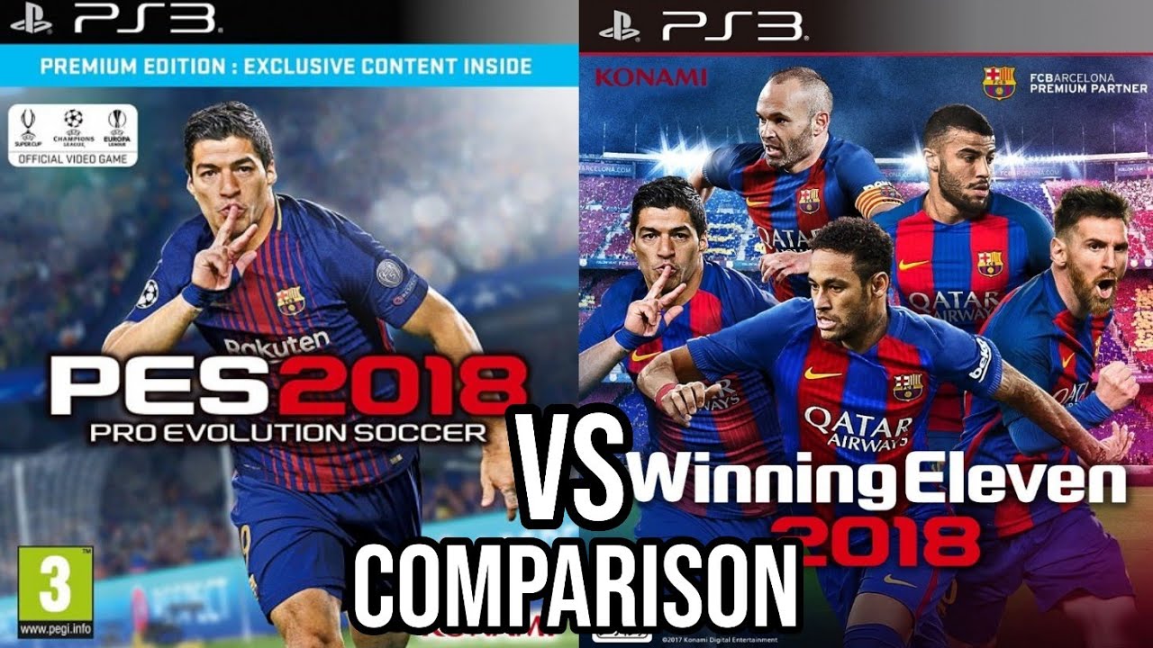 PES 2018 Vs Winning Eleven 2018 PS3