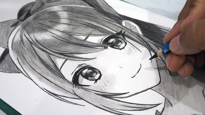 drawing anime girl - Emilia エミリア - [ Re:Zero kara Hajimeru Isekai Seikatsu  ] 