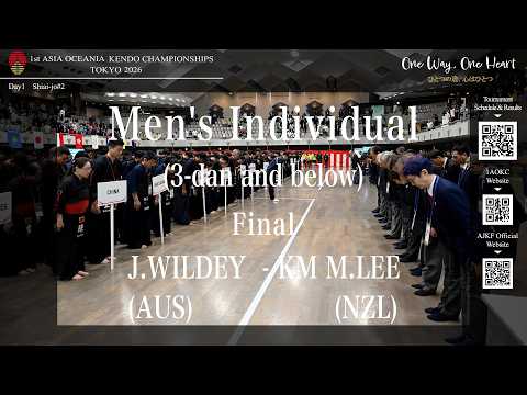 【Final-Men's Individual (3-dan and below)】(AUS)J.WILDEY  - KM M.LEE(NZL)_1AOKC